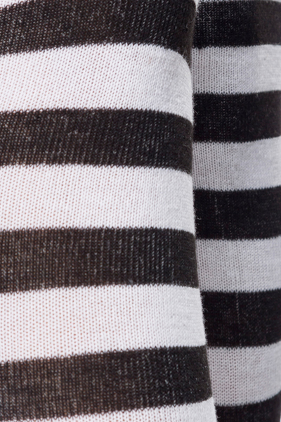 Black-White Striped Overknee Socks