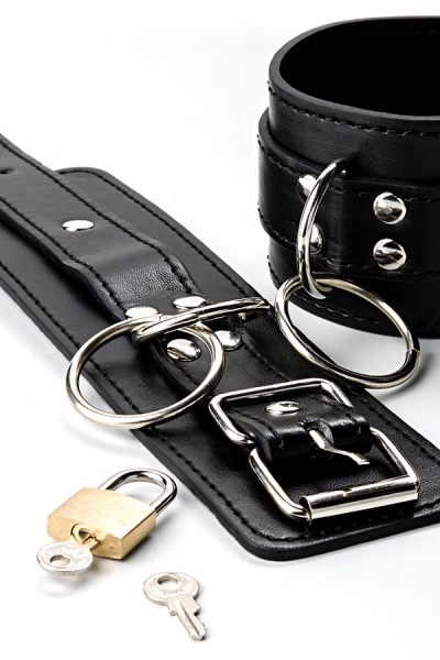 Leatherette Hand Cuffs by Grey Velvet
