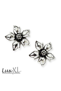 Fine Flower Earrings - Sterling Silver