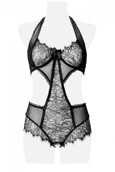 Dark Romance Lace Body Set with Stockings and Gloves