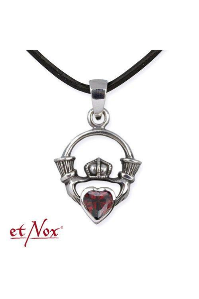 Pendant Claddagh - Silver 925 with red Zirconia