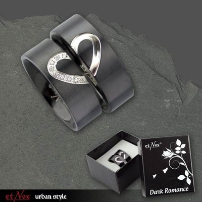 Partner ring Dark Romance with zirconia stainless steel
