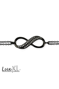 Infinity Silver Bracelet - Black