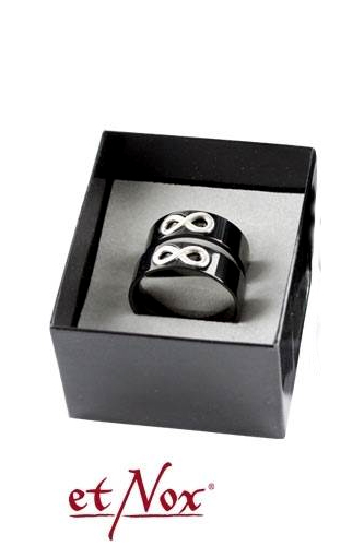 Partner ring set Infinity stainless steel - size 56+62