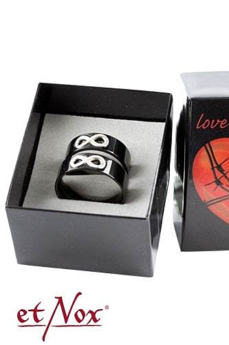 Partner ring set Infinity stainless steel - size 56+62