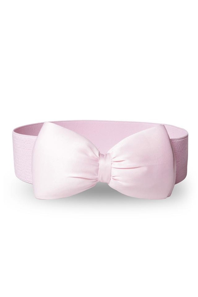 Pink Vintage Satin Bow Belt