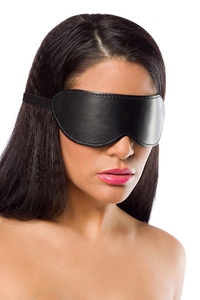 Plain Black Leather-Look Mask
