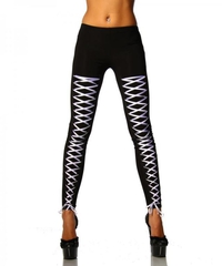 Leggings with Lace-Up Front