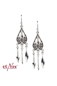 Oriental Ornament Silver Earrings