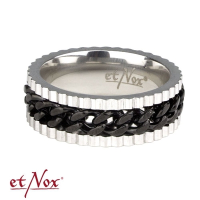 etNox Ring Mesh Steel - Silver-Black