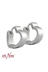 Hoop earrings heart stainless steel 