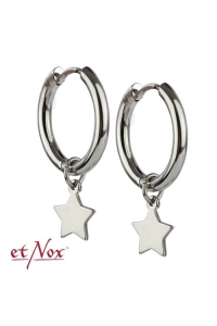 Hoop earrings Stars stainless steel 