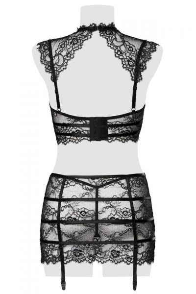 Seductive Lace Bra Set with Skirt by Grey Velvet