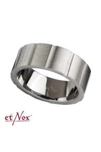 etNox Ring aus Edelstahl Satin Steel