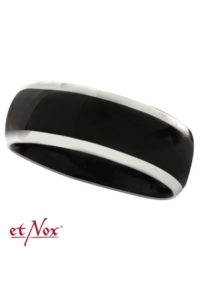 etNox Ring aus Edelstahl Black Inside