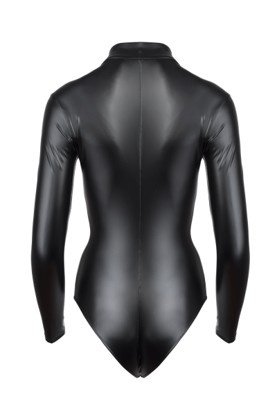 Wetlook Bodysuit Monarch with 3 Way Zipper - Noir Handmade