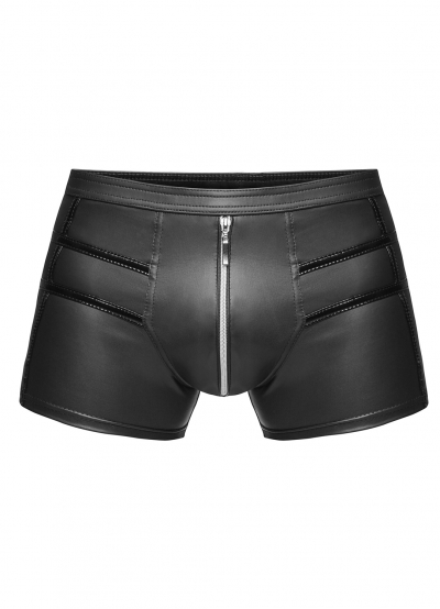 Mens Wetlook Shorts with Details - Noir Handmade