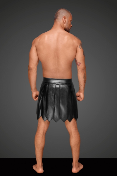 Mens Gladiator Skirt with Pleats - Noir Handmade
