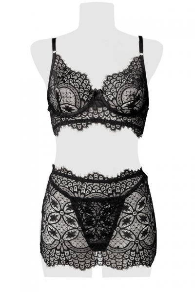 Lace Set with Skirt by Grey Velvet